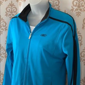 Reebok aqua blue track jacket M